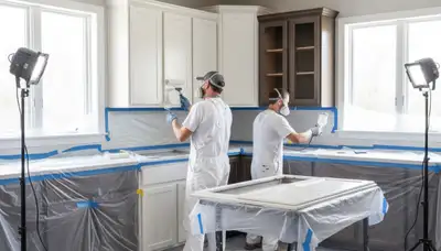 Cabinet painting service in Troy, MI for a clean, updated kitchen finish