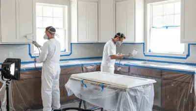 Cabinet painting service in Troy, MI for a clean, updated kitchen finish