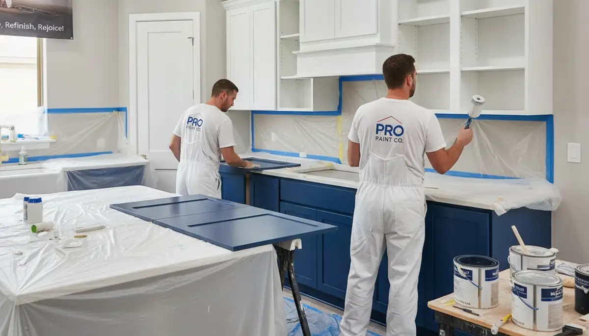 Cabinet painting project in Troy, MI by Troy Paint Pros for a clean, updated kitchen finish