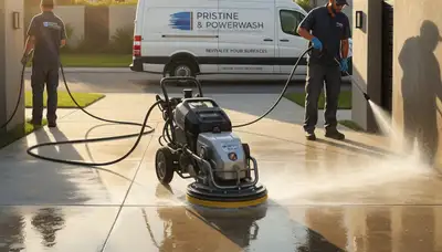 Concrete pressure cleaning in Troy, MI for driveways, patios, and walkways by Troy Paint Pros