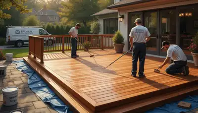 Deck painting service in Troy, MI protecting and beautifying wood decks for long-lasting curb appeal