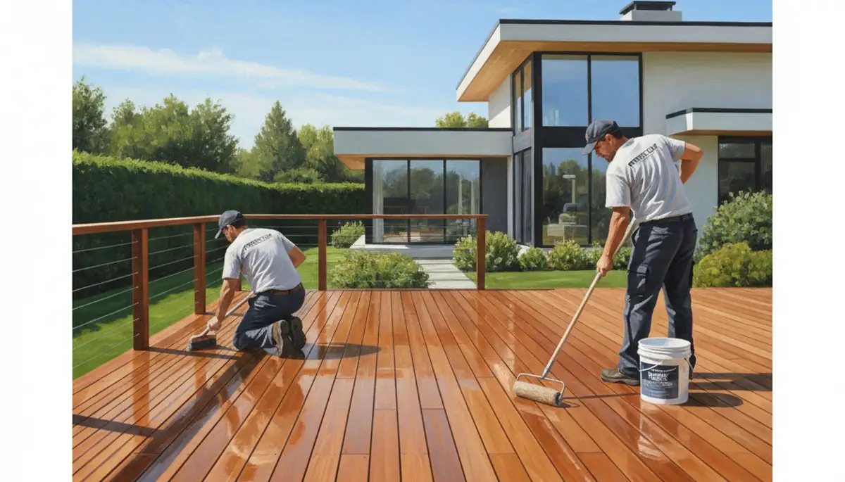 Deck sealing service in Troy, MI by Troy Paint Pros for wood protection and lasting curb appeal
