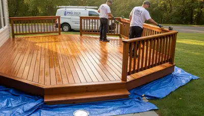 Deck staining service in Troy, MI to protect and refresh wood against Michigan weather