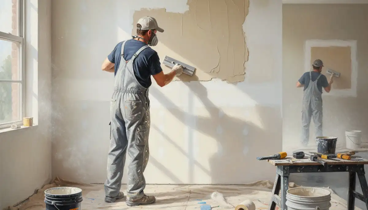 Drywall repair service in Troy, MI for cracks, holes, and water damage, ready for painting