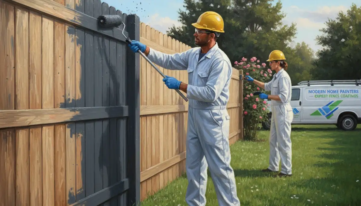 Fence painting in Troy, MI by Troy Paint Pros for durable, weather-resistant curb appeal