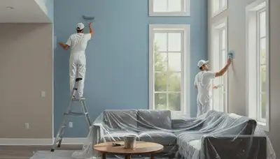 Interior house painting in Troy, MI by Troy Paint Pros for durable, clean wall finishes