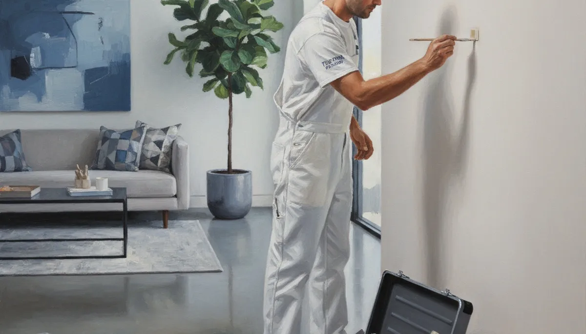 Paint contractor in Troy, MI performing interior and exterior paint touch-ups