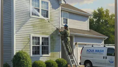 Vinyl siding pressure cleaning in Troy, MI for a clean, refreshed exterior on a home