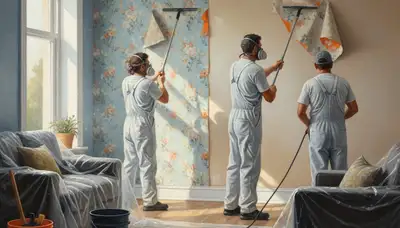 Wallpaper removal service in Troy, MI for clean wall prep by Troy Paint Pros